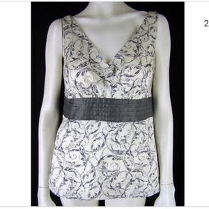 White House Black Market 100% Silk Empire Top